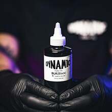 1 件黑色纹身墨水 - 描边、描边、着色、混合、调和适合人体皮肤的固体纹身墨水，专业素食纹身墨水 8 盎司瓶装 - 黑色 - 查看 5