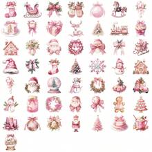 50 pièces Autocollants de Noël, Ornements de Noël, Décorations de Noël, Décorations de Noël d'intérieur, Autocollants de dessin animé pour bouteille d'eau, Hydroflask, guitare, bagage, téléphone, étui, ordinateur portable, planche à roulettes, cadeau - sd2 - Voir 9
