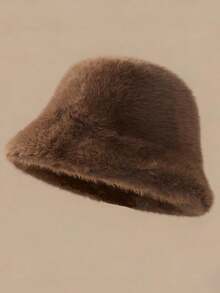 1顶保暖、防风、可爱蓬松的针织帽，适合青少年、学生和女性在冬季户外活动、圣诞派对和滑雪旅行中佩戴。 - 彩色 - 查看 9