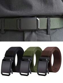 3 件装全新速释尼龙战术腰带，适用于运动裤、户外训练和休闲男士腰带 - 彩色 - 查看 17