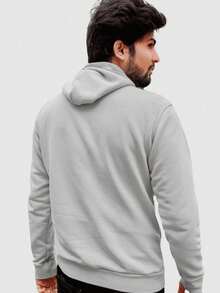 Men Hoodie & Sweatshirt Co-Ords - Grey - View 3