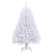 Artificial Hinged Christmas Tree With Stand White 120 Cm - White - View 3