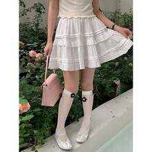 Benefeet Sox Lace Knee High Socks Women Girls Patterned Mesh Fishnet Knee High Stockings Hollow Calf Lolita Sock{"Color_name":"White-Black3dFlowers"} - 白黑3d花朵 - 查看 4
