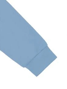 SpongeBob SquarePants 男童棉质罗纹长袖儿童上衣，图案设计，学院风春夏运动服风格，柔软垂坠透气面料，长袖套头衫 - 灰蘭色 - 查看 5