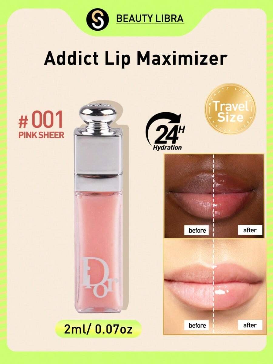 Christian Dior Son dưỡng môi Christian Addict Lip Maximizer Plumping Gloss Hydration #001 màu hồng, 0.07 ounce/2ml - 001 Hồng - Xem 1