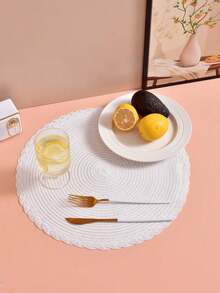 Covorașe rotunde împletite din poliester, 2 buc/4 buc/6 buc, 15 inci, lavabile, antiderapante, rezistente la căldură, potrivite pentru decorul casei, primăvara, exteriorul, sărbătorile, petrecerile, Crăciunul