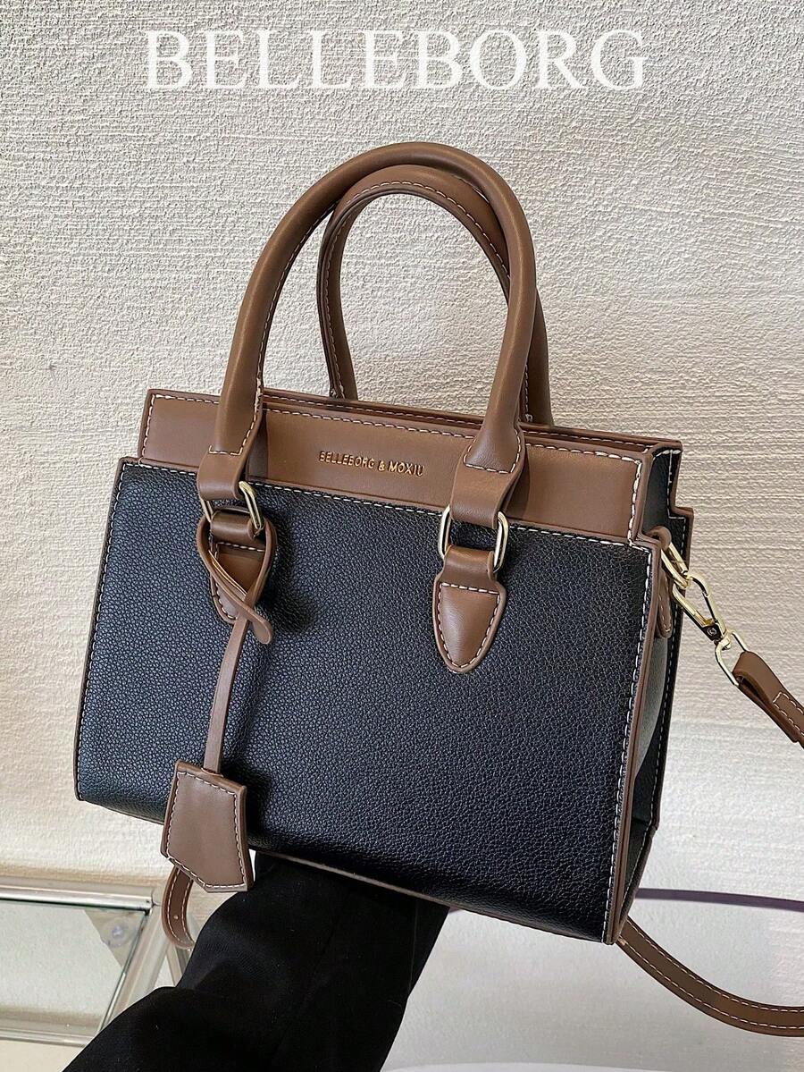 BELLEBORG Bolso de mano y bolso de hombro estampado para mujer, minimalista y práctico multifuncional