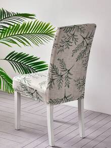 1pc/4pcs/6pcs Decorative Chair Covers, Floral Print, Milk Silk Material, Anti-Slip Elastic Fit, Perfect For Chairs, All Season - Multicolor - View 5