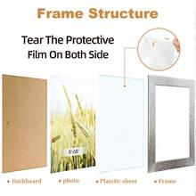 5pcs Modern Silver Gallery Frame Set, Displays 3.5x5", 4x6", 5x7", 6x8", 8x10" Photos, Horizontal & Vertical Orientation, Photo Wall Decor, Suitable For Couple Portraits, Anniversary Pictures, Bedroom, Living Room, Hallway, Gallery Wall Display, Great Christmas, Halloween, Valentine's Day Gift (Photo Paper Included Randomly)