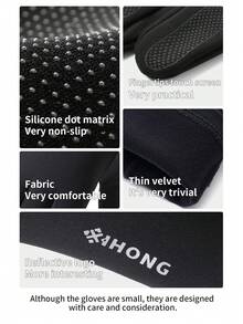 Luvas de Corrida de Inverno para Homens e Mulheres, Dedos Sensíveis para Tela de Toque Adequados para Clima Frio, Forros Finos e Isolados para Esqui, Neve, Caminhada, Direção, Acampamento, Ciclismo