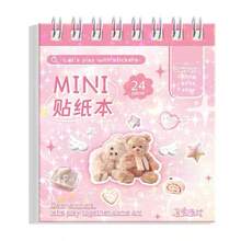 Libro de pegatinas de fiesta de mascotas de dibujos animados NINI Creative, pegatinas artesanales lindas, pegatinas de arte de uñas DIY, hechas de material PVC, disponibles en tres estilos, cada libro contiene 24 pegatinas únicas. Adecuado para usar en álbumes de fotos, portátiles, refrigeradores y como decoración para fundas de teléfonos con temas de dibujos animados. Los diseños son adecuados para diversas ocasiones como reuniones familiares, cumpleaños, fiestas, Halloween y Navidad.