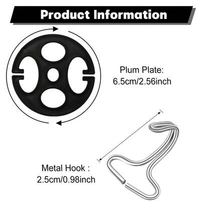 24 Pieces Car Seat Cover Plum Plate Metal Hook, 12 Pcs Plastic Car Seat Covers Chucks, 12 Pcs Metal Hooks Locking Clip Plastic Card Fixed Fastener Buckle For Seat Replacements Accessories( Black)