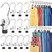 10 Pack Pants Hangers With Clip,Legging Organizer For Closet Hanging, Space Saving Yoga Pants Hangers Clip Hangers Closet Organization,Closet Organizers And Storage For Jeans,Shorts,Skirts,Hats - Black - View 11