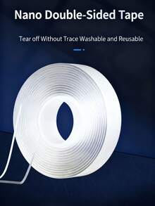 Nano Klebeband, nahtlos transparentes doppelseitiges Klebeband, starker Haken, Klemmen, Blasen blasen, waschbar, hochviskoser Nano-Kleber