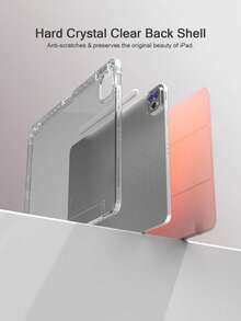 TPU 皮革翻盖保护套，兼容 iPad A16（第 11/10 代）、第 9/8/7 代（10.2 英寸）、iPad Air（10.9 英寸）、iPad Pro（11 英寸）、iPad Air（13 英寸）、iPad Pro（12.9 英寸），粉色 - 粉色 - 查看 5
