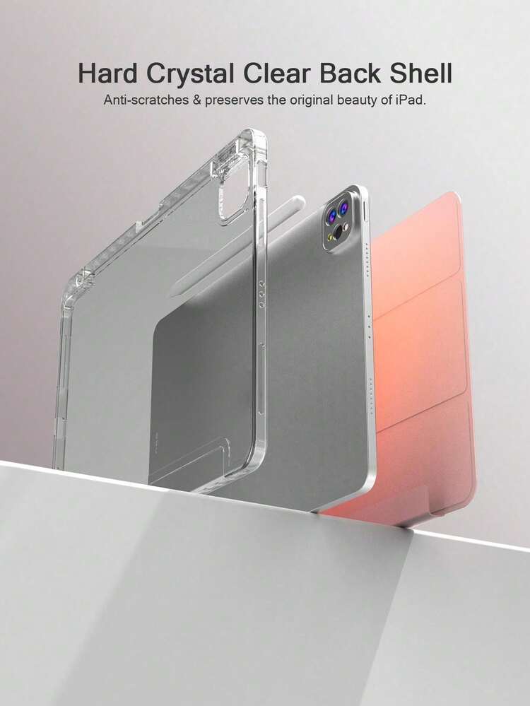 iPad A16(第11世代/第10世代)、9世代/8世代/7世代(10.2インチ)、iPad Air(10.9インチ)、iPad Pro(11インチ)、iPad Air(13インチ)、iPad Pro(12.9インチ)対応 TPUレザーフリップカバーケース ピンク - ピンク - 見る 4