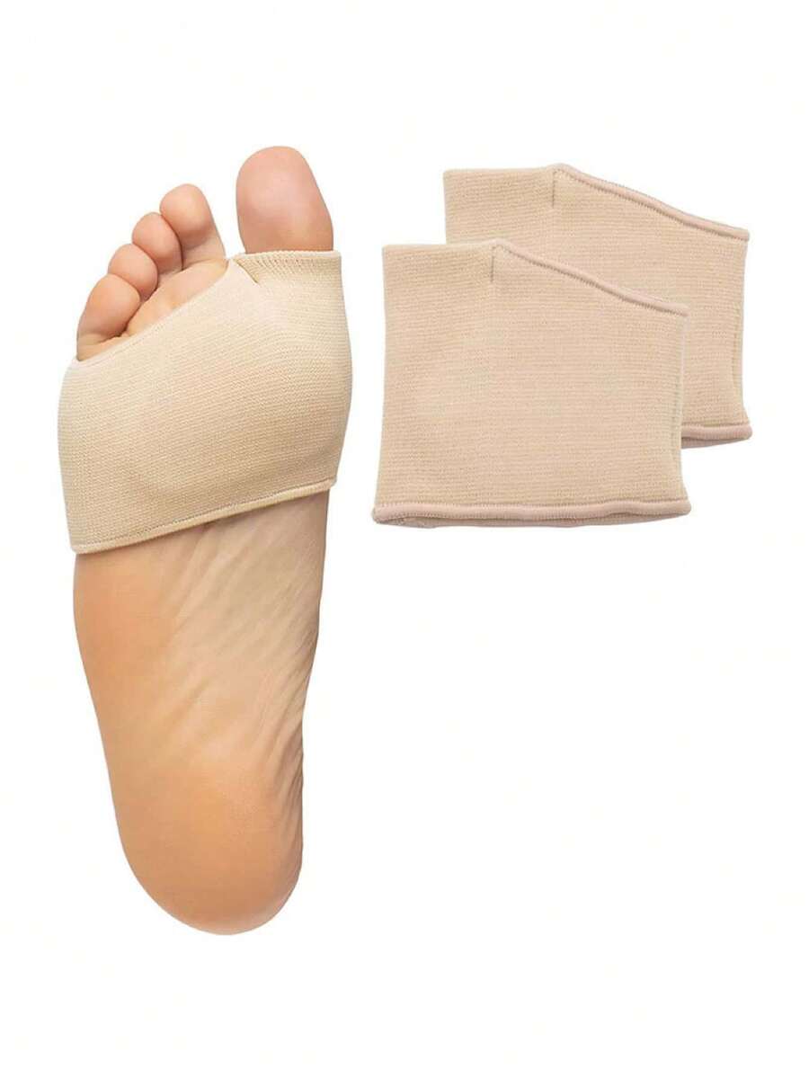 2pcs Skin-Colored Invisible Pain Relief Ball Of Foot Cushions For Women's High Heels With Soft Silicone Gel For Women Men Sneakers Shoes, Casual Shoes - 黑色 - 查看 1