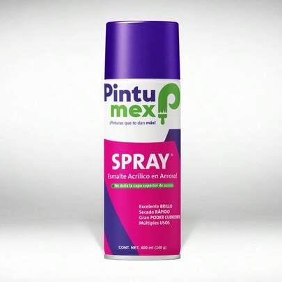 Spray Acrílico Multiusos con Brillo Intenso y Secado Rápido, (400 ml) diseñado para trabajos artísticos, manualidades, restauraciones o retoques decorativos. Su fórmula de alta cobertura y resistencia a la corrosión protege las superficies y realza su apariencia. Apto para metal, madera, vidrio, plástico o piedra, ofrece un acabado uniforme, brillante y duradero. Ideal para quienes buscan resultados profesionales con facilidad y economía