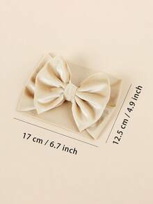 4 piezas Diademas elásticas de terciopelo suave y de unicolor con lazo grande, estilo bohemio, para bebés y niños, accesorios para el cabello recién nacidos para fotografía, uso diario, festivales, otoño/invierno