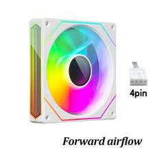 Ventilador XFENGX-Fan 6-Pro ARGB de 12 cm con control de temperatura, colorido, reducción efectiva de ruido, mejora de la refrigeración y la estética, disipación de aire para refrigeración