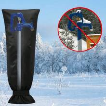 1pc Long Outdoor Faucet Cover, Waterproof Garden Freeze Protector, Winter - Black - View 9