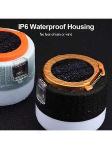 1个USB可充电太阳能灯，LED灯泡电池露营灯，照亮您的户外露营和旅行！户外太阳能灯