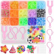 1000pcs/7500pcs Rainbow Handmade Weaving Loom Colorful Rubber Bands, DIY Bracelet Weaving Loom Kit, Perfect Gift For Holidays And Birthdays