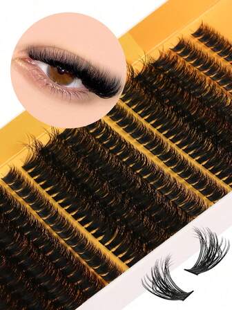 60/240/270/280/290/300Pcs Individual Lashes C Curl Mix 8-16mm Lash Extensions Clusters Lashes Soft Natural False Eyelashes Individual DIY Eyelash Extension At Home Thanksgiving Christmas Gift