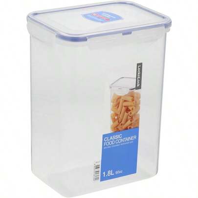 Lock And Lock Classic Rectangle Tall Food Container Clear Blue Seal 70058