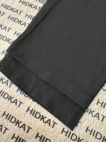 Hidkat 女士薄款休闲裤，多口袋设计，适合日常穿着、健身运动，春秋季紧身裤 - 黑色 - 查看 4