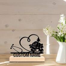 1pc Personalized Custom Name Heart Shaped Stethoscope/Bicycle/Camera/Guitar Wooden Sign Doctor Traditional Wall Mounted No Electricity Required Unique Personalized Bedroom Decor Handmade Durable Universal Perfect Christmas Gift Mother's Day Gift Father's Day Gift Wedding Gift Birthday Gift Housewarming Gift,Home & Living,Haunt Your Home,Souvenirs,Reusable,Adorable,High-Quality