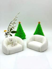 Ghế sofa nhựa cho nhà búp bê, mô hình sofa thu nhỏ, sofa thu nhỏ thực tế, ghế đôn thư giãn thu nhỏ trang trí, thích hợp để trang trí nhà mô hình. - Nhiều màu - Xem 10