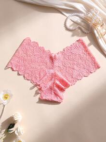 6条装女士性感蕾丝拼接无缝低腰三角裤，柔软舒适透气，适合瑜伽、运动和日常穿着 - 彩色 - 查看 8