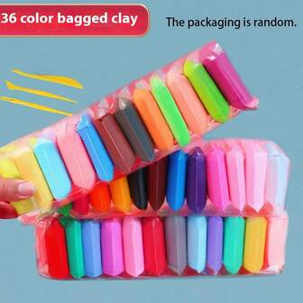 12/24/36-delars ultralätt lerset, färgad lera, handgjord gör-det-själv-leksak, modellera-kit, rymdlera med verktyg och lerformar, lämplig som julklapp och födelsedagspresent