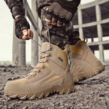 户外徒步鞋，露营沙漠靴，耐用军用作战靴，舒适高帮鞋，时尚男士新款三角Delta登山鞋，战场训练军靴