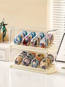 2025 New Bestselling Desktop Display Rack, Dustproof Desktop Storage Box, Tiered Shelf Peripheral Badge Multi-Layer Desktop Organizer Rack, Large Capacity Transparent Display Rack, Suitable For Peripheral Figurines And Toy Display - Multicolor - View 6