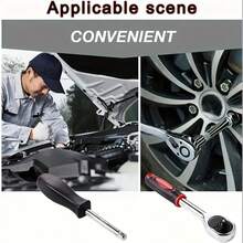 Halloween, Christmas, Exquisite Gifts, 46pcs Socket Set - 1/4 Inch Drive Socket Roller Wrench Set Mechanical Tool Kit For Auto Repair & Home, Metric Socket Set With Storage Box - Small Black - View 5