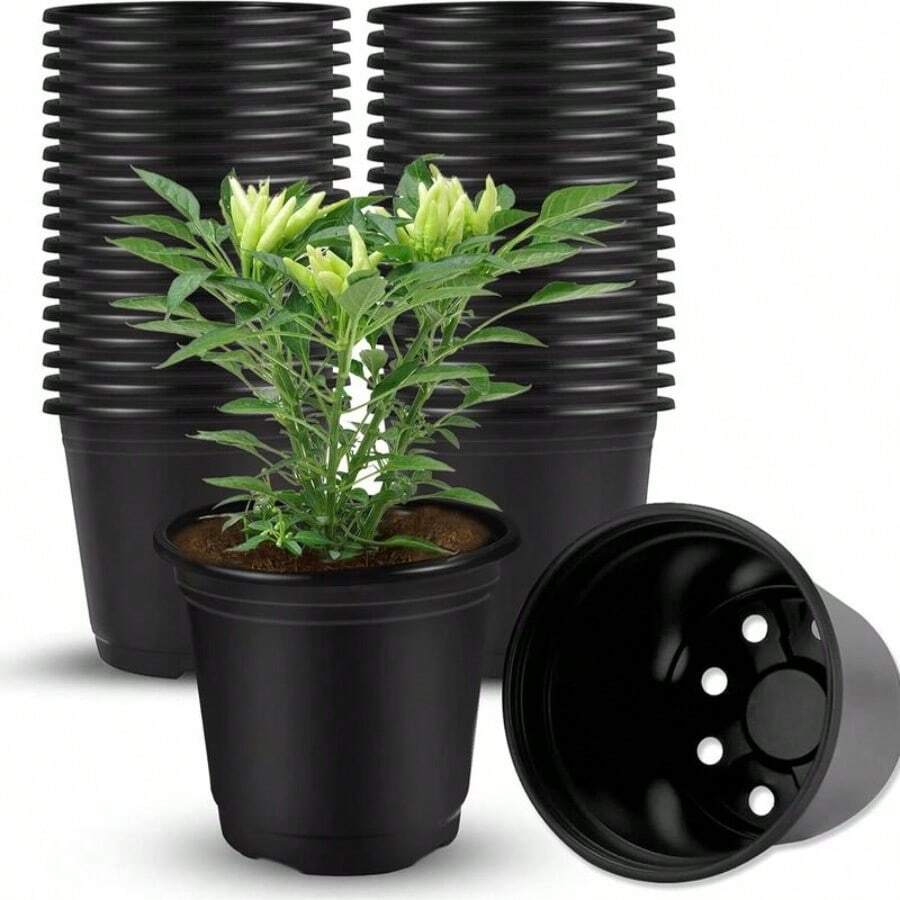 [2-Day Shipping]40-Piece 4" Black Nursery Pots - Ideal For Succulent Seedlings, Cuttings & Easy Transplanting UK - 12-2073-CE - 查看 1