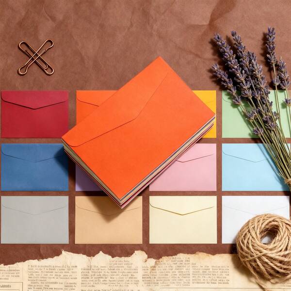 10 PCS Colored Envelopes - Solid Color Blank Western-Style For Membership Cards & Wedding Invitation, Office Envelope,DIY Crafts