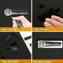 1pc Pick Apart Tool Foam Sheets Inserts, Black, Cut-To-Size, Uncharged, No Assembly, No Battery Required, Drawer Padding And Storage Shadow Inserts For Board Game Box, Organizer Boxes, Chess Box Inserts, Tool Box Cushioning