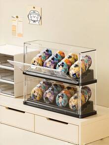 2025 New Bestselling Desktop Display Rack, Dustproof Desktop Storage Box, Tiered Shelf Peripheral Badge Multi-Layer Desktop Organizer Rack, Large Capacity Transparent Display Rack, Suitable For Peripheral Figurines And Toy Display - Multicolor - View 4