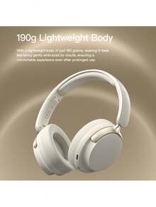 Auriculares inalámbricos Bluetooth 5.4 supraaurales Yisen YJS-107, estéreo HIFI, plegables, con micrófono con cancelación de ruido integrado, para deportes al aire libre, juegos y entretenimiento. Ideales para todos. - Beis - Ver 10