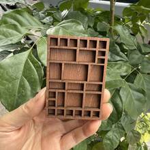 Estantería de madera en miniatura para baratijas, soporte de exhibición para especímenes minerales