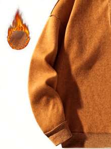 2pcs Men's Autumn/Winter Casual Sports Hooded Tracksuit Set