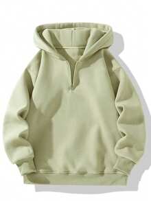 2件套男士秋冬休闲运动连帽运动服套装 - 卡其色 - 查看 2