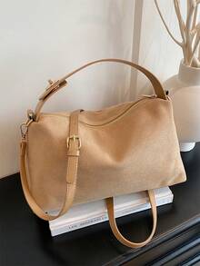 Retro Crescent Hobo Bags For Women Suede Crossbody Purse Slouchy Messenger Bag Satchel Handbag Top Handle Tote Bag Cloud Bag