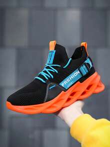 Men's Casual Sneakers Breathable Mesh Shoes Shock Absorbing Flat Outdoor Walking Shoes Lightweight Running Shoes, Size 36-46, Suitable For Couples, Men And Women Sports Shoes