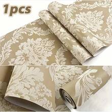 Super lange nicht-klebende Tapete - Europäischer Blumen 3D-Textur - Klebstoff erforderlich, einfach zu installieren - abnehmbare moderne Heimdekoration Tapete (1 Rolle Größe: 950cm X 53cm / 374in X 20,87in) - geeignet für große Wände und Decken, Wandbild Tapete, Schlafzimmer Tapete, Wandmalerei, mexikanischer Stil