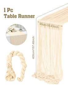 1/2/5 pezzi Runner da tavolo in stile piegato in poliestere 90x180cm, decorazioni per feste di compleanno, accessori per matrimoni, decorazioni per feste a casa, decorazioni per tavoli in occasioni festive