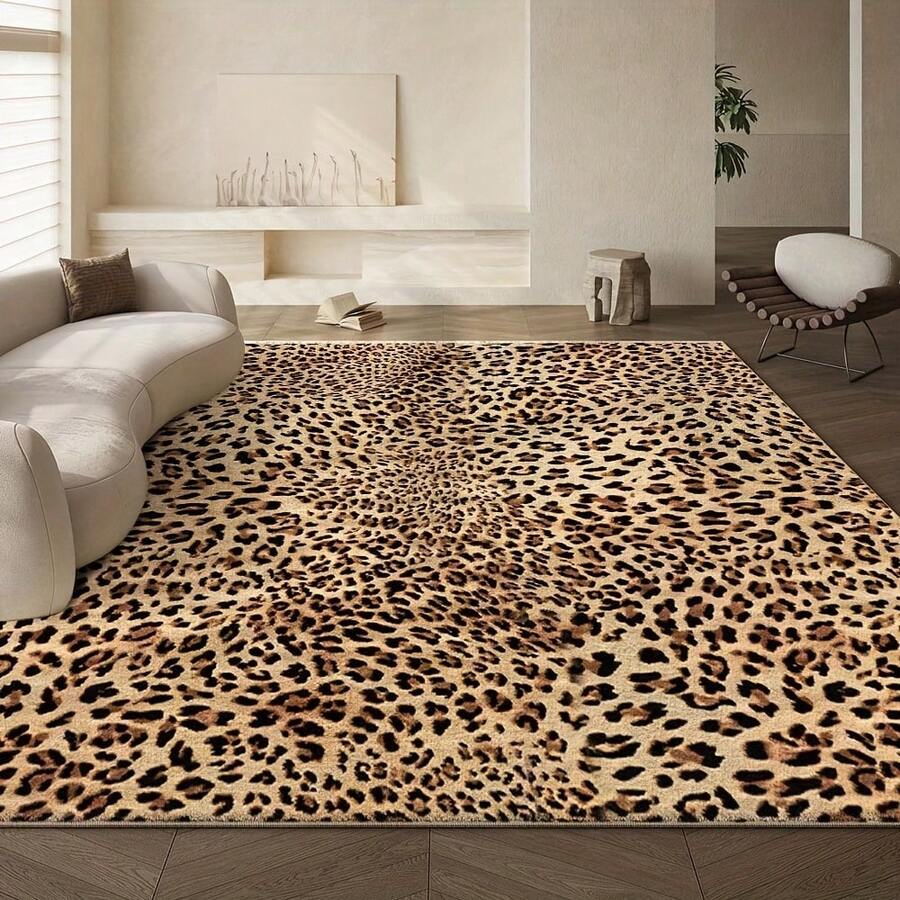 850g/M² Indoor Machine Washable Bedroom Minimalist Entrance Soft Comfortable, Excellent Foot Feel, Let You Enjoy Every Step At Home, Soft And Fluffy, Retro Design Home Decoration, Suitable For Living Room And Dining Room Carpet Flooring - 彩色 - 查看 1